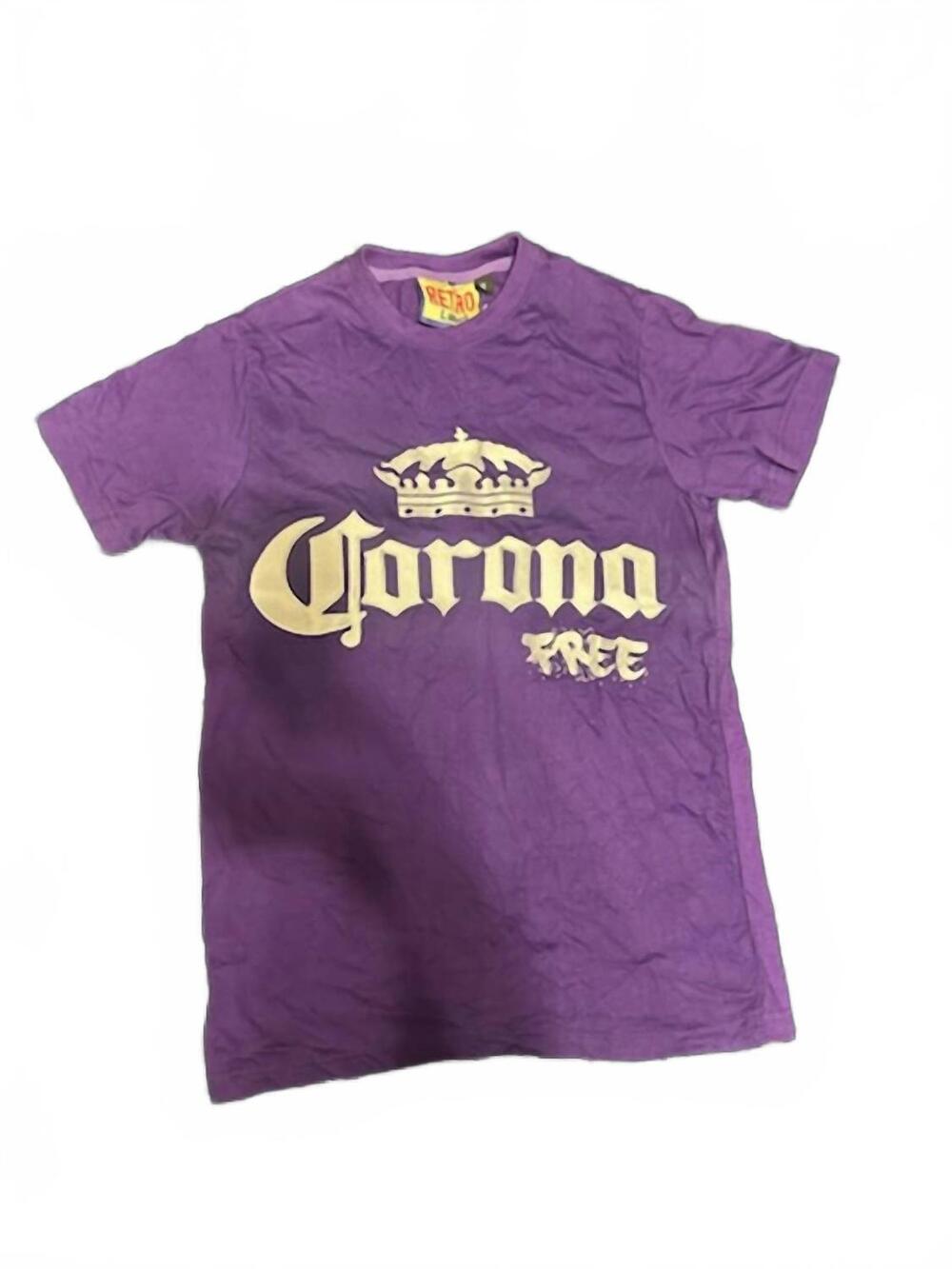 NEW RETRO LABEL unisex corona free t-shirt in purple